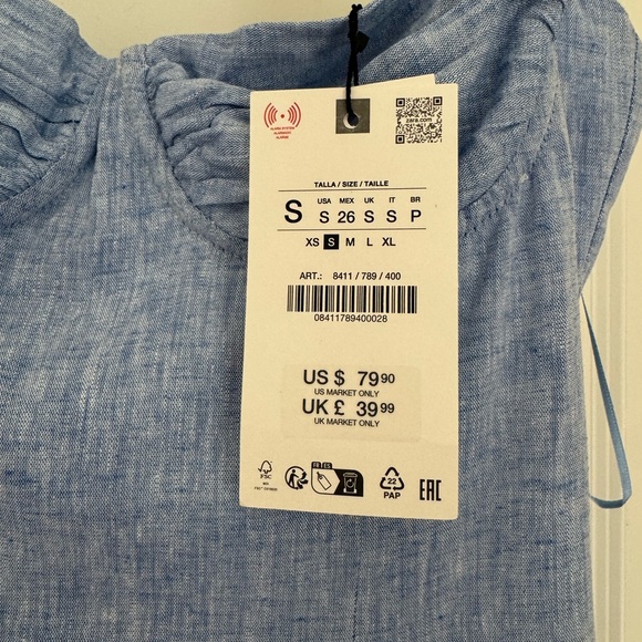 Zara Light Blue Corset Midi Dress - Picture 10 of 10